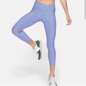Outdoor Voices Lilac 3/4 Warmup Leggings Size Small Blue/Heathered